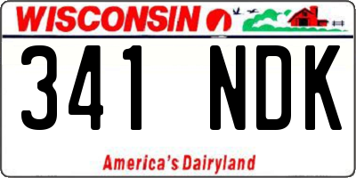 WI license plate 341NDK