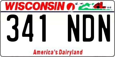WI license plate 341NDN