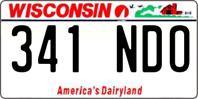WI license plate 341NDO