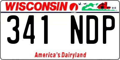 WI license plate 341NDP