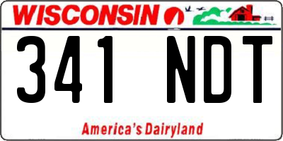 WI license plate 341NDT