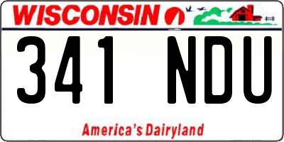 WI license plate 341NDU