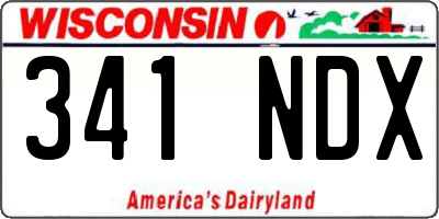 WI license plate 341NDX