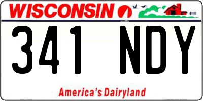 WI license plate 341NDY