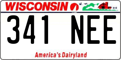 WI license plate 341NEE