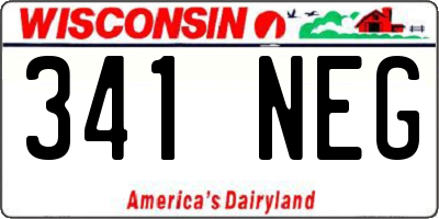 WI license plate 341NEG