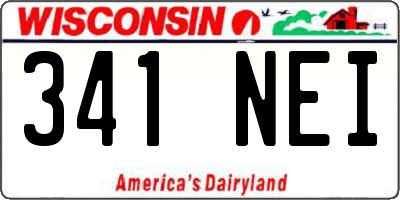 WI license plate 341NEI