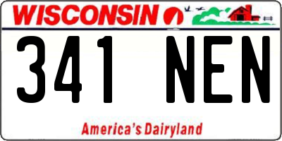 WI license plate 341NEN