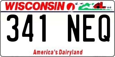 WI license plate 341NEQ