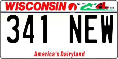 WI license plate 341NEW