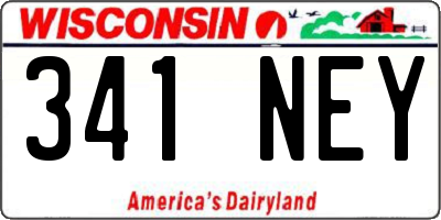 WI license plate 341NEY