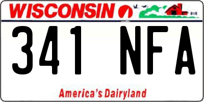 WI license plate 341NFA