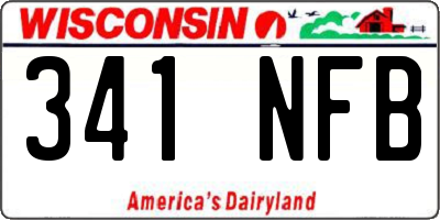 WI license plate 341NFB
