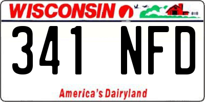 WI license plate 341NFD