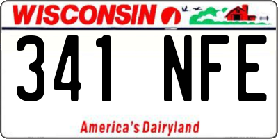 WI license plate 341NFE
