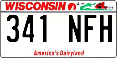 WI license plate 341NFH
