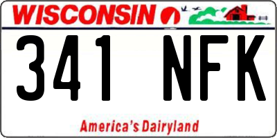 WI license plate 341NFK
