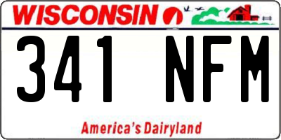 WI license plate 341NFM