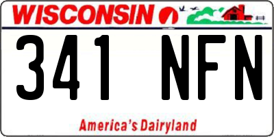 WI license plate 341NFN