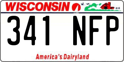 WI license plate 341NFP