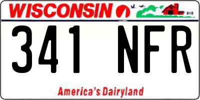 WI license plate 341NFR
