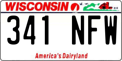 WI license plate 341NFW