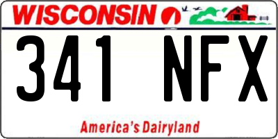 WI license plate 341NFX