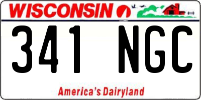 WI license plate 341NGC
