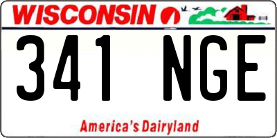 WI license plate 341NGE