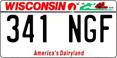 WI license plate 341NGF