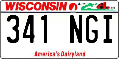 WI license plate 341NGI