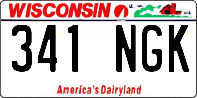 WI license plate 341NGK