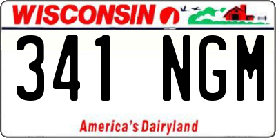 WI license plate 341NGM