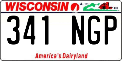 WI license plate 341NGP