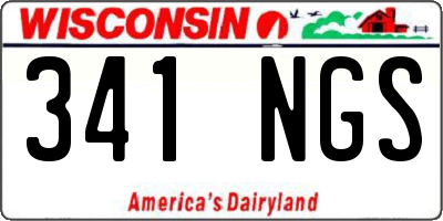 WI license plate 341NGS