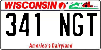 WI license plate 341NGT