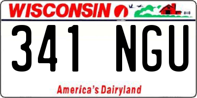 WI license plate 341NGU