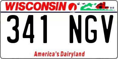 WI license plate 341NGV