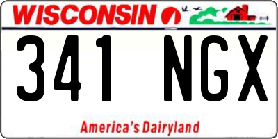 WI license plate 341NGX