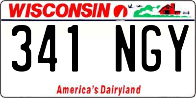 WI license plate 341NGY