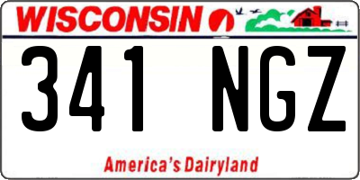 WI license plate 341NGZ