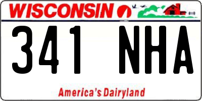 WI license plate 341NHA