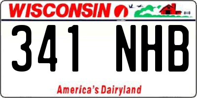 WI license plate 341NHB