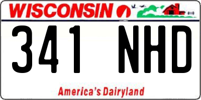 WI license plate 341NHD