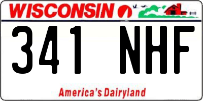 WI license plate 341NHF