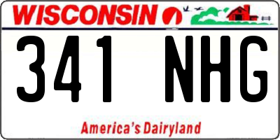 WI license plate 341NHG