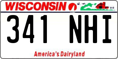 WI license plate 341NHI