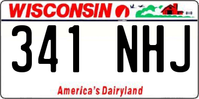 WI license plate 341NHJ
