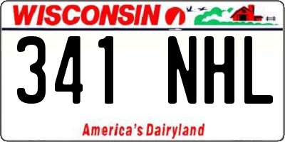 WI license plate 341NHL