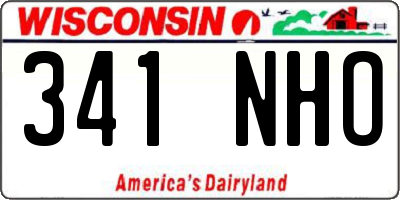 WI license plate 341NHO